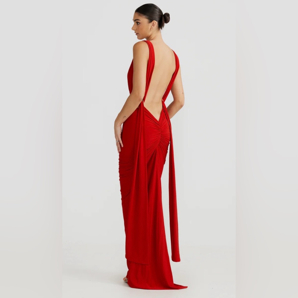 Melani The Label Red Low Back Multi-Way Gown NWT, X-Small